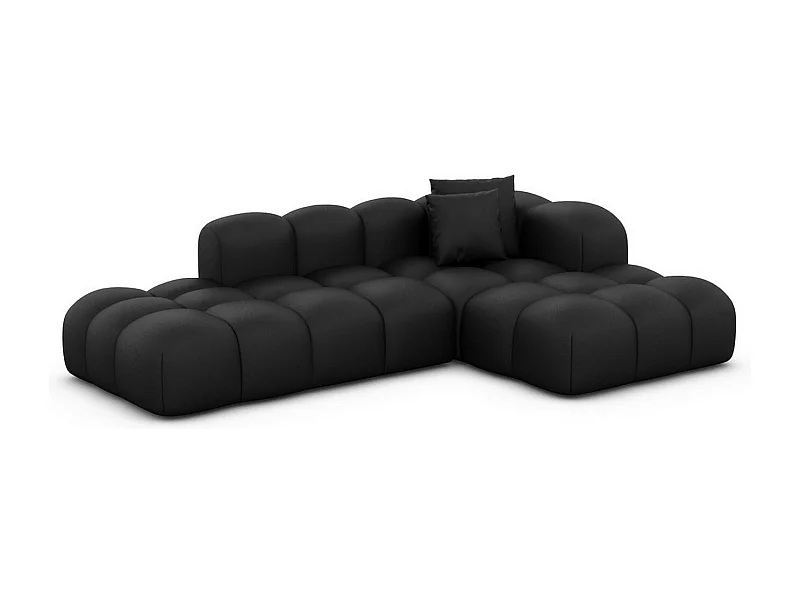 Ecksofa Formentera Lounge Kunstleder Schwarz Links