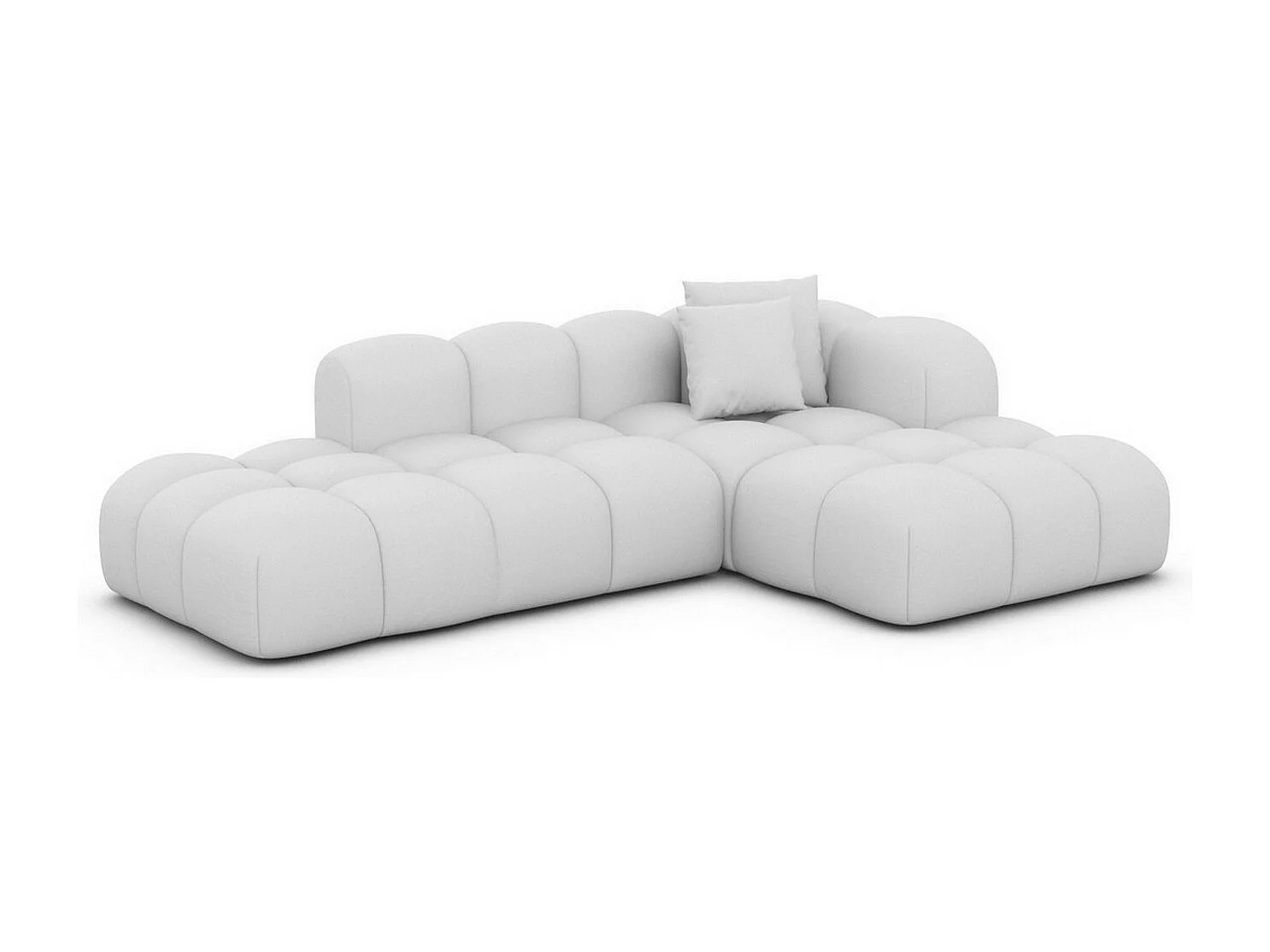 Ecksofa Formentera Lounge Kunstleder Weiß Links