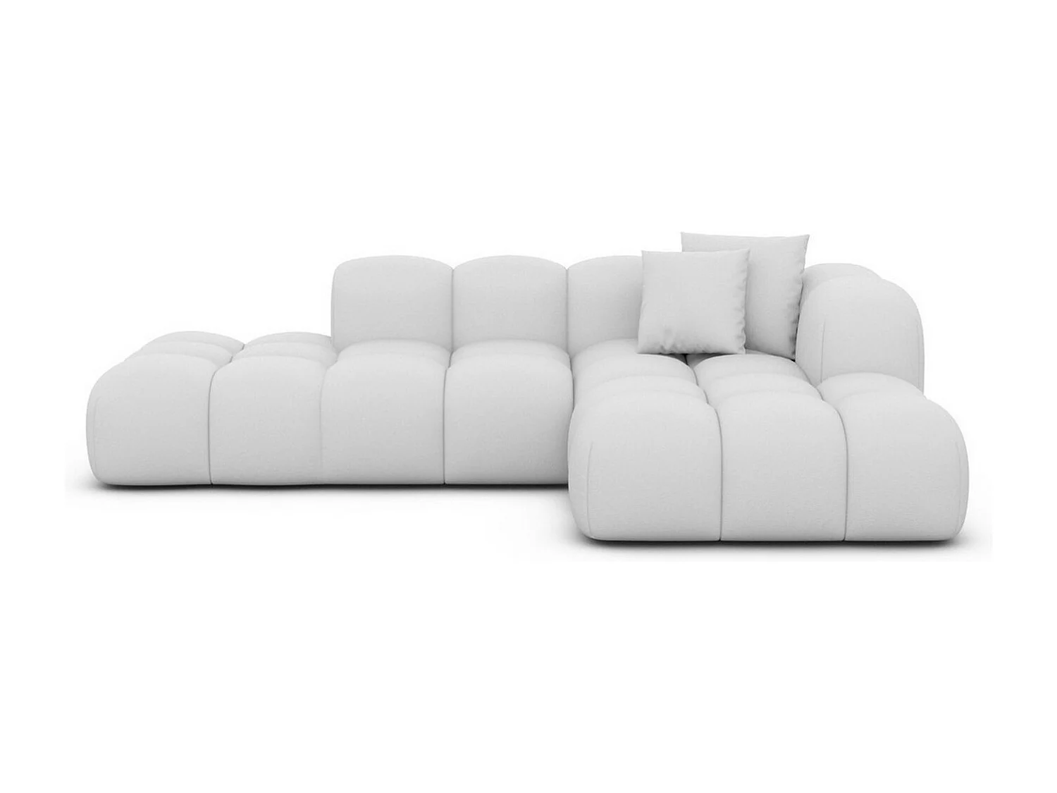 Ecksofa Formentera Lounge Kunstleder Weiß Links