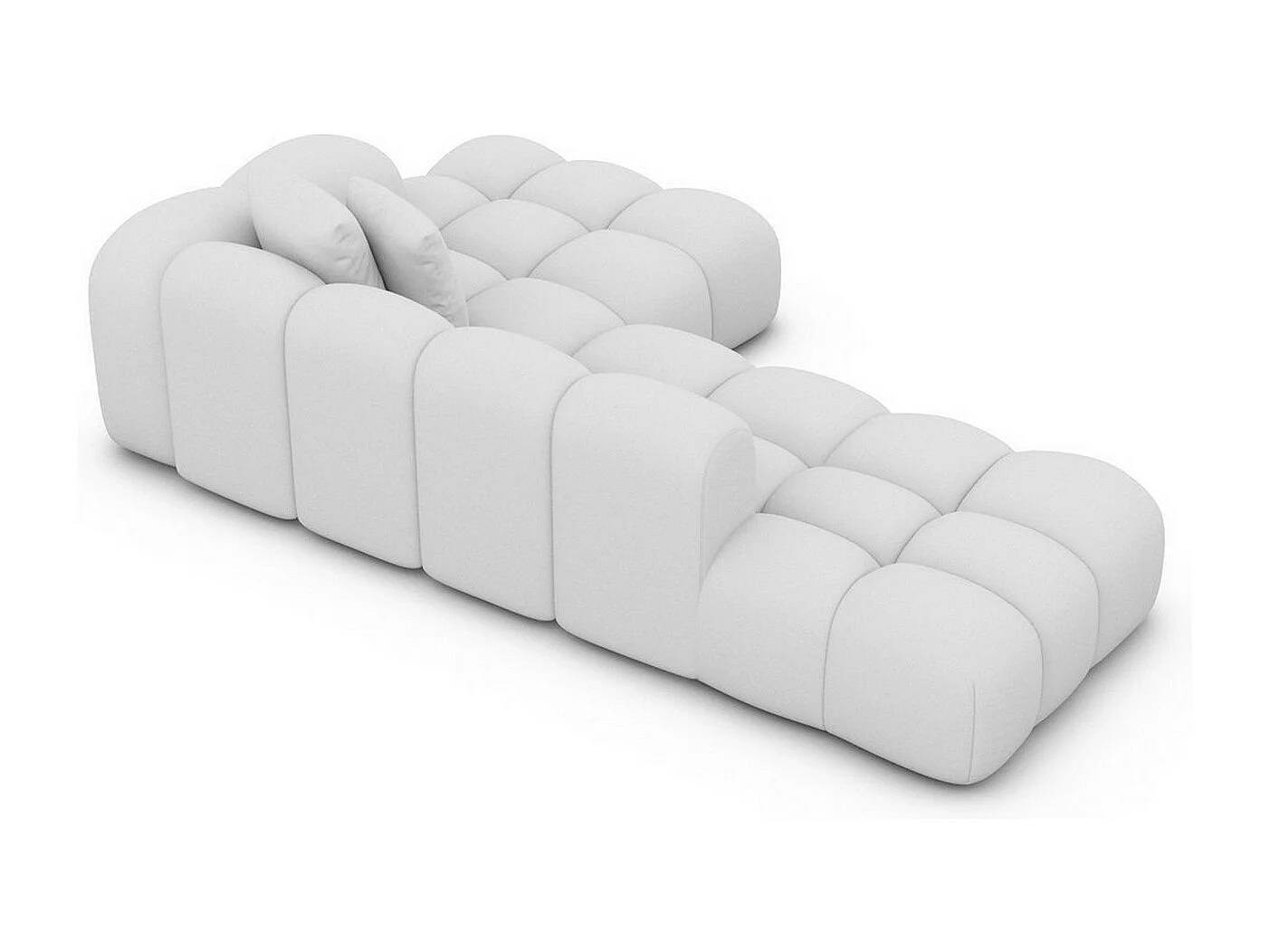 Ecksofa Formentera Lounge Kunstleder Weiß Links