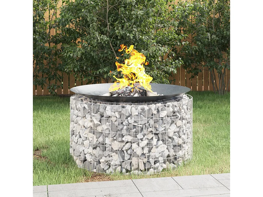 Foyer en gabion Ø 100 cm fer galvanisé