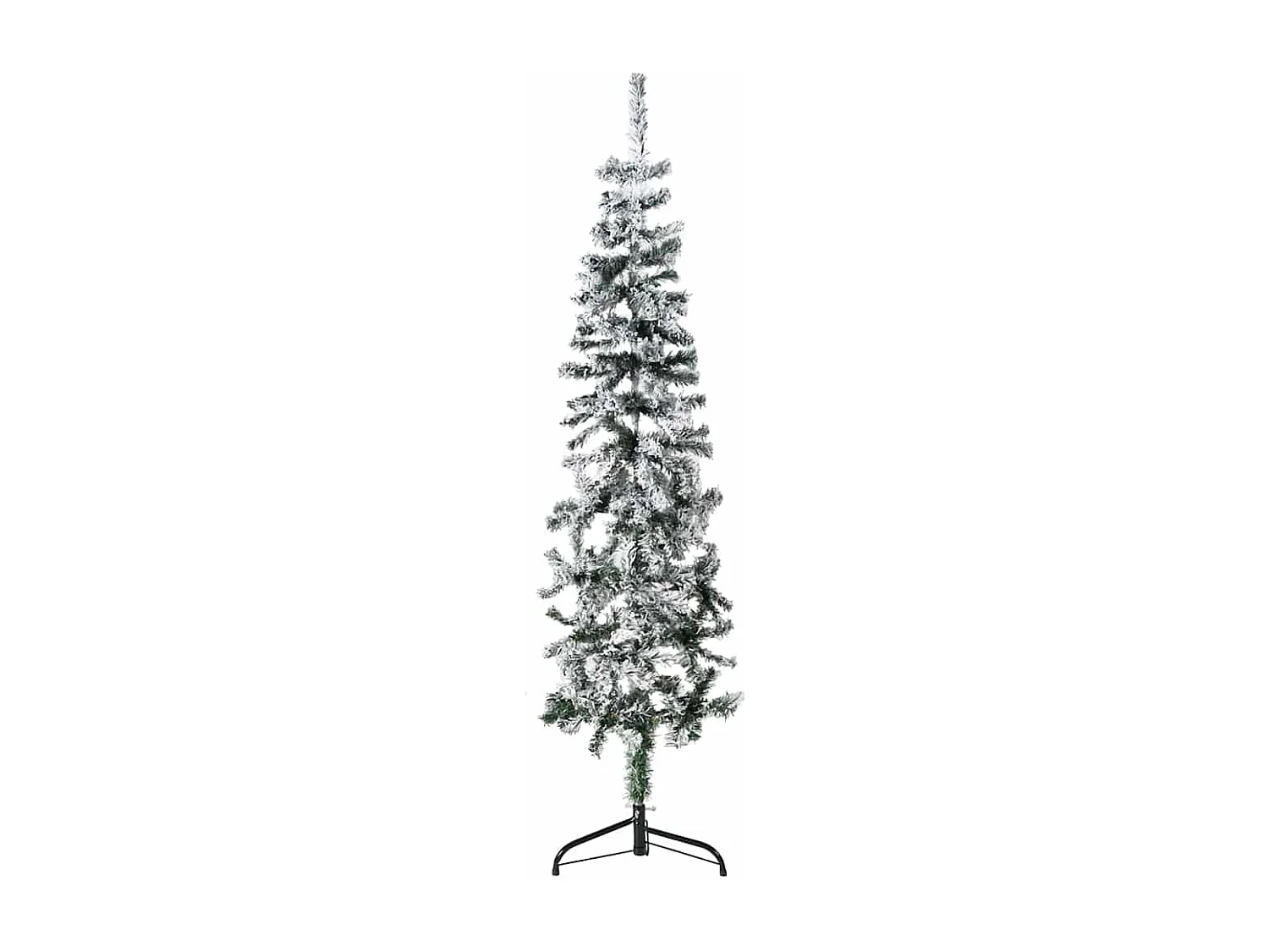 Künstlicher Halb-Weihnachtsbaum mit Schnee Schlank 150 cm