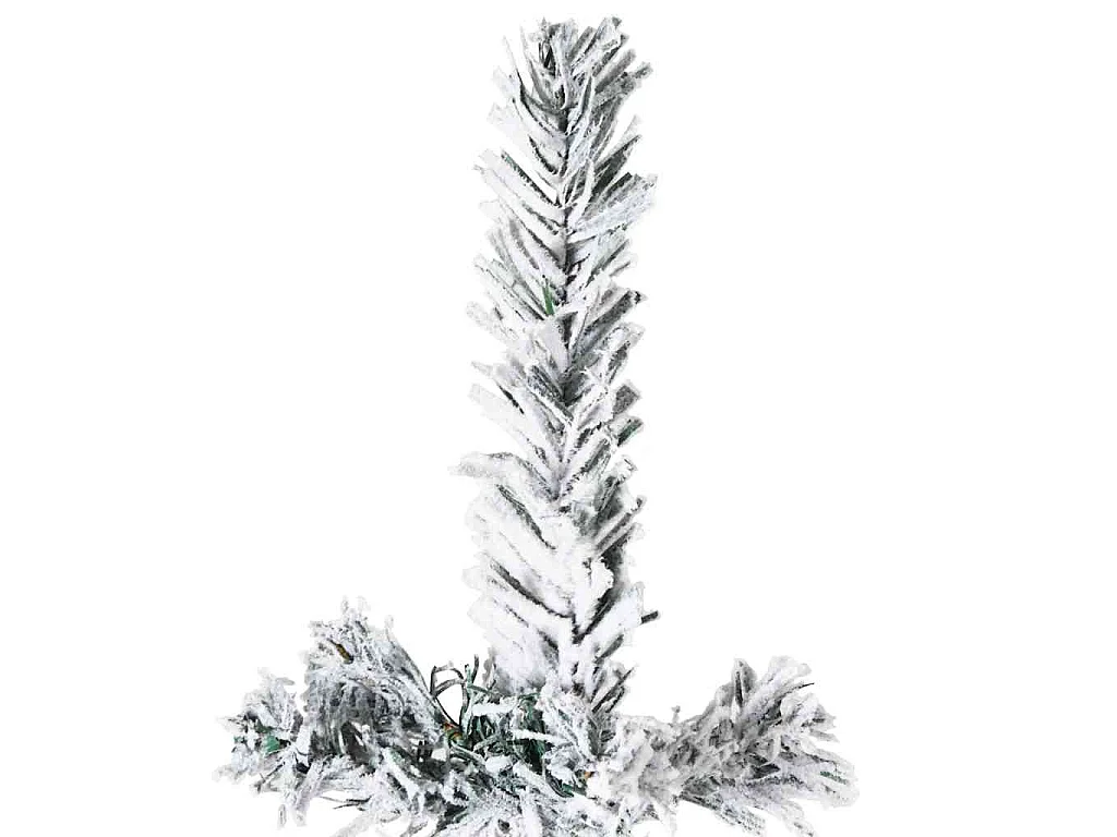 Kunstkerstboom half met sneeuw smal 150 cm