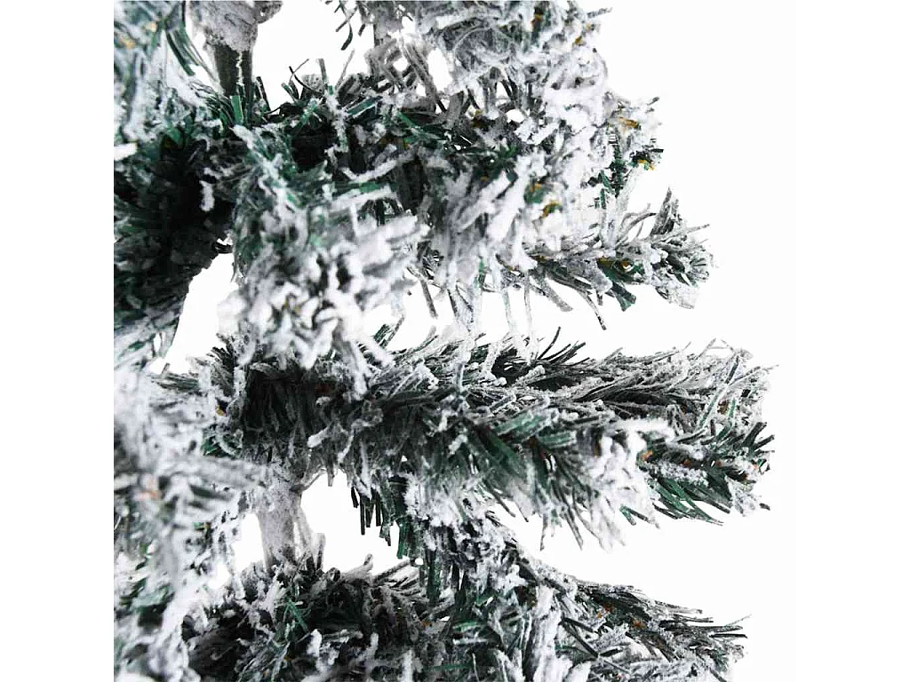 Kunstkerstboom half met sneeuw smal 150 cm