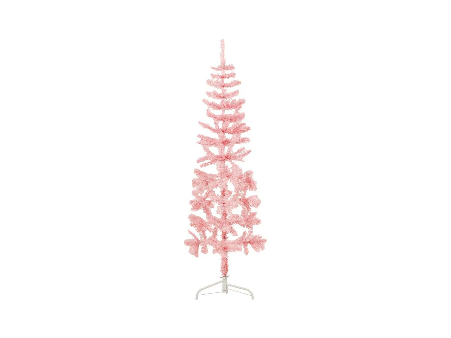 Sztuczna, wąska różowa połowa choinki bożonarodzeniowej, 120 cm