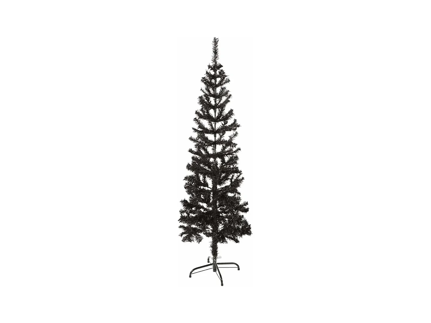 Kerstboom smal 150 cm zwart