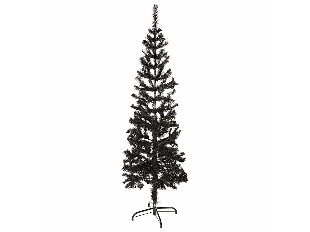 Kerstboom smal 150 cm zwart
