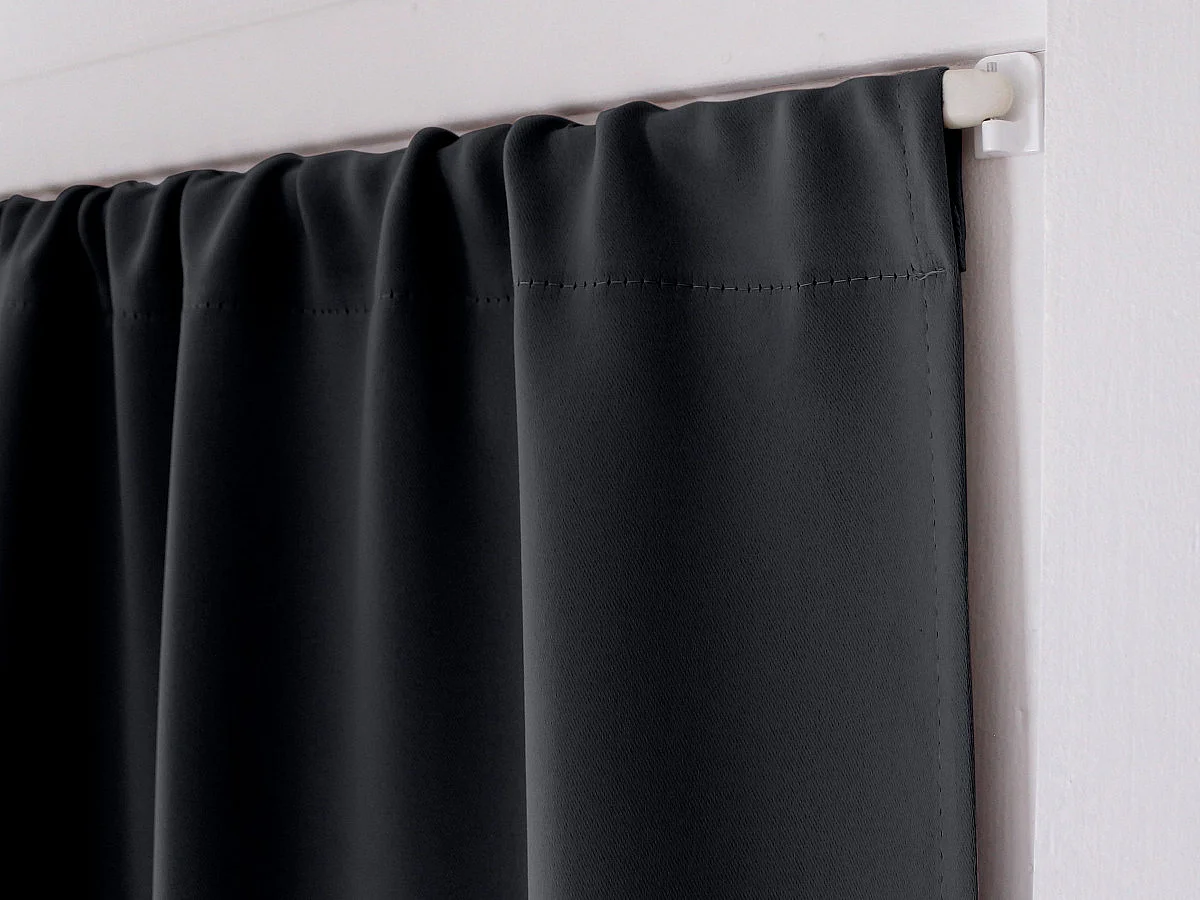 Rideau de Porte Occultant "Reglisse" 90x210cm Noir