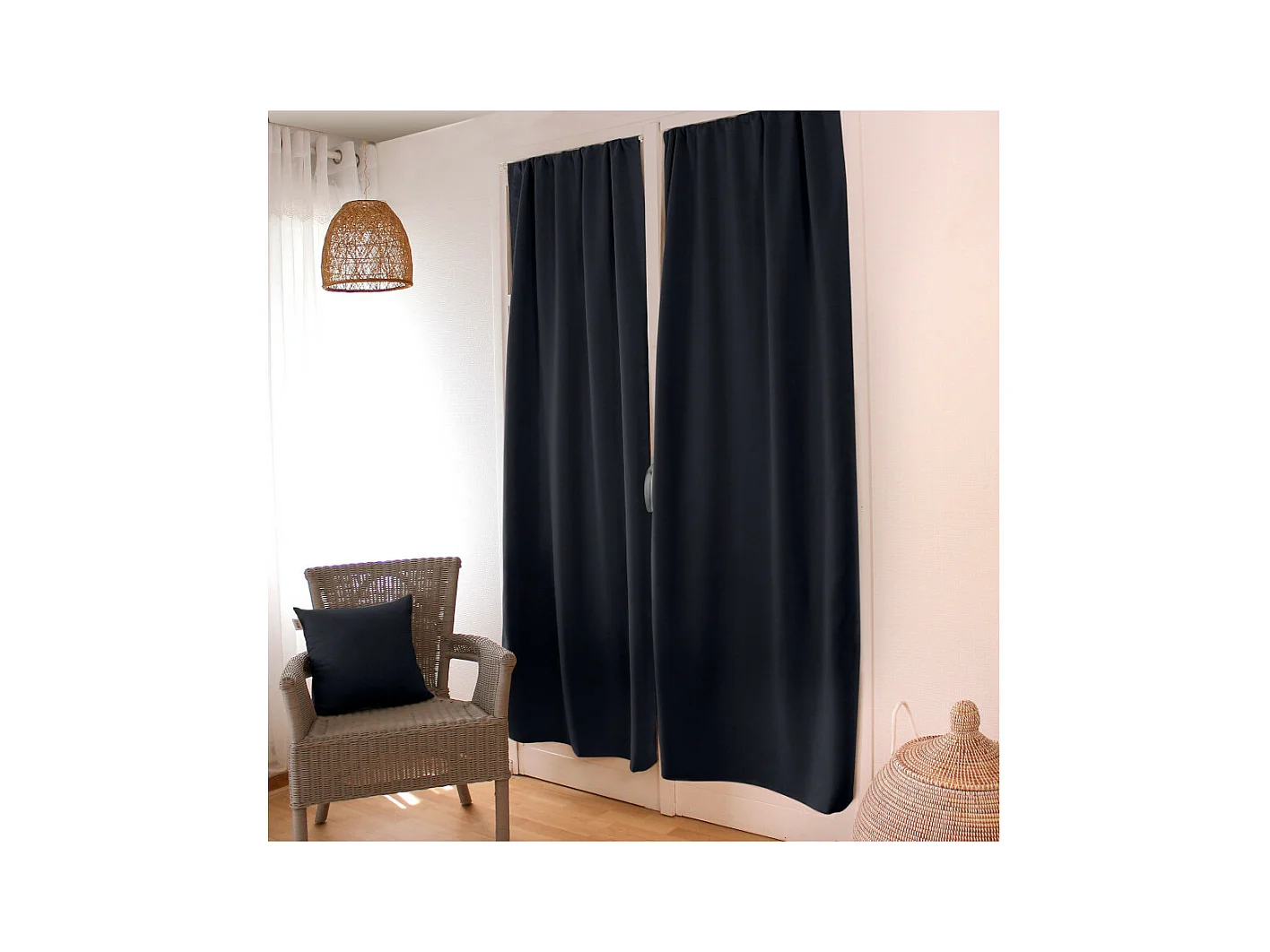 Rideau porte occultant BASIC 90 x 210 cm  - Enjoy Home