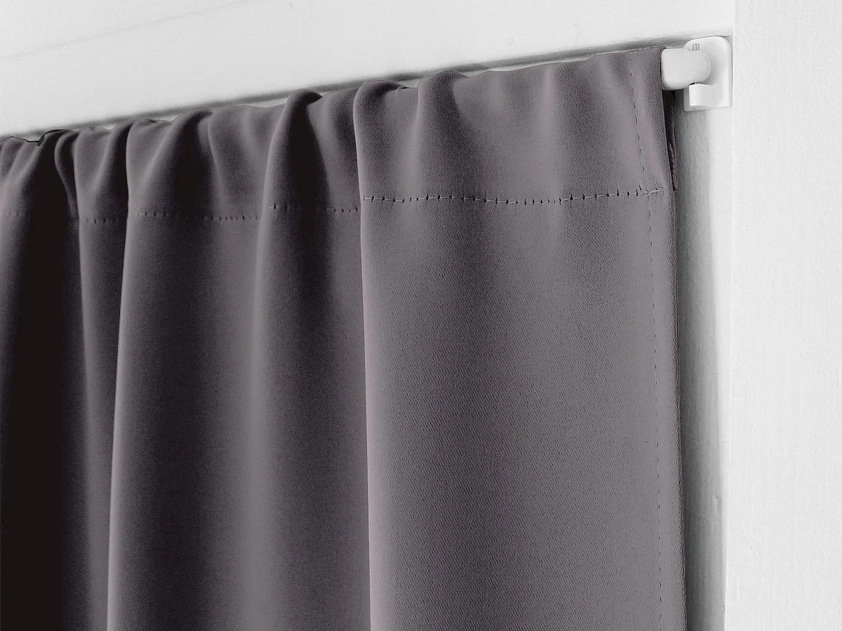 Rideau de Porte Occultant "Reglisse" 90x210cm Gris Foncé