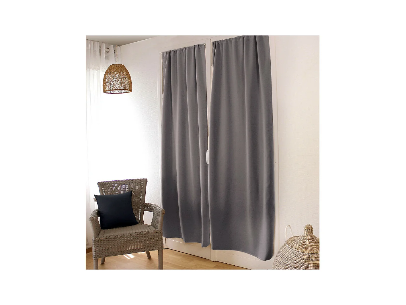 Rideau porte occultant BASIC 90 x 210 cm  - Enjoy Home