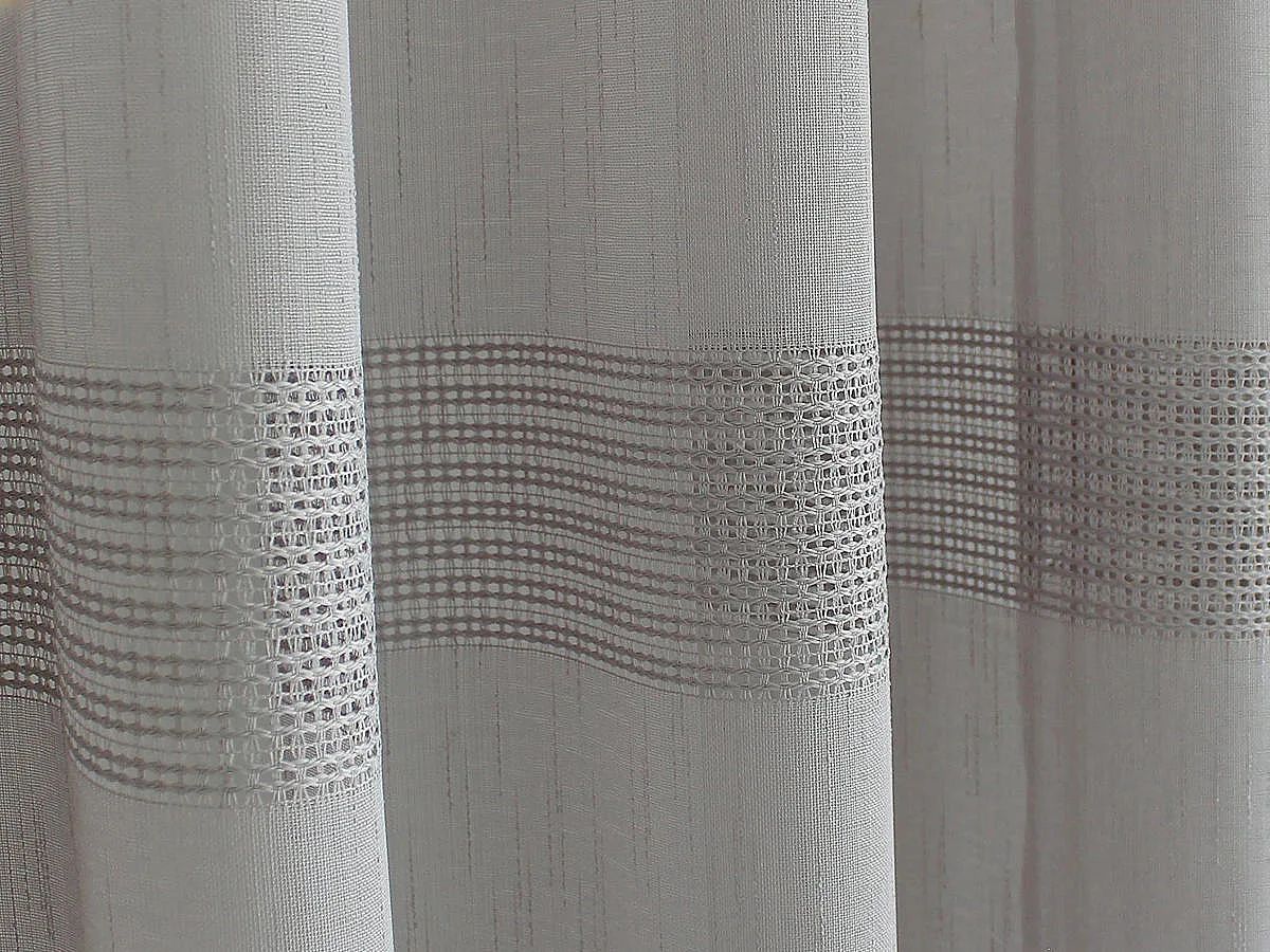 Rideau Voilage à Œillets "Mia" 140x240cm Gris