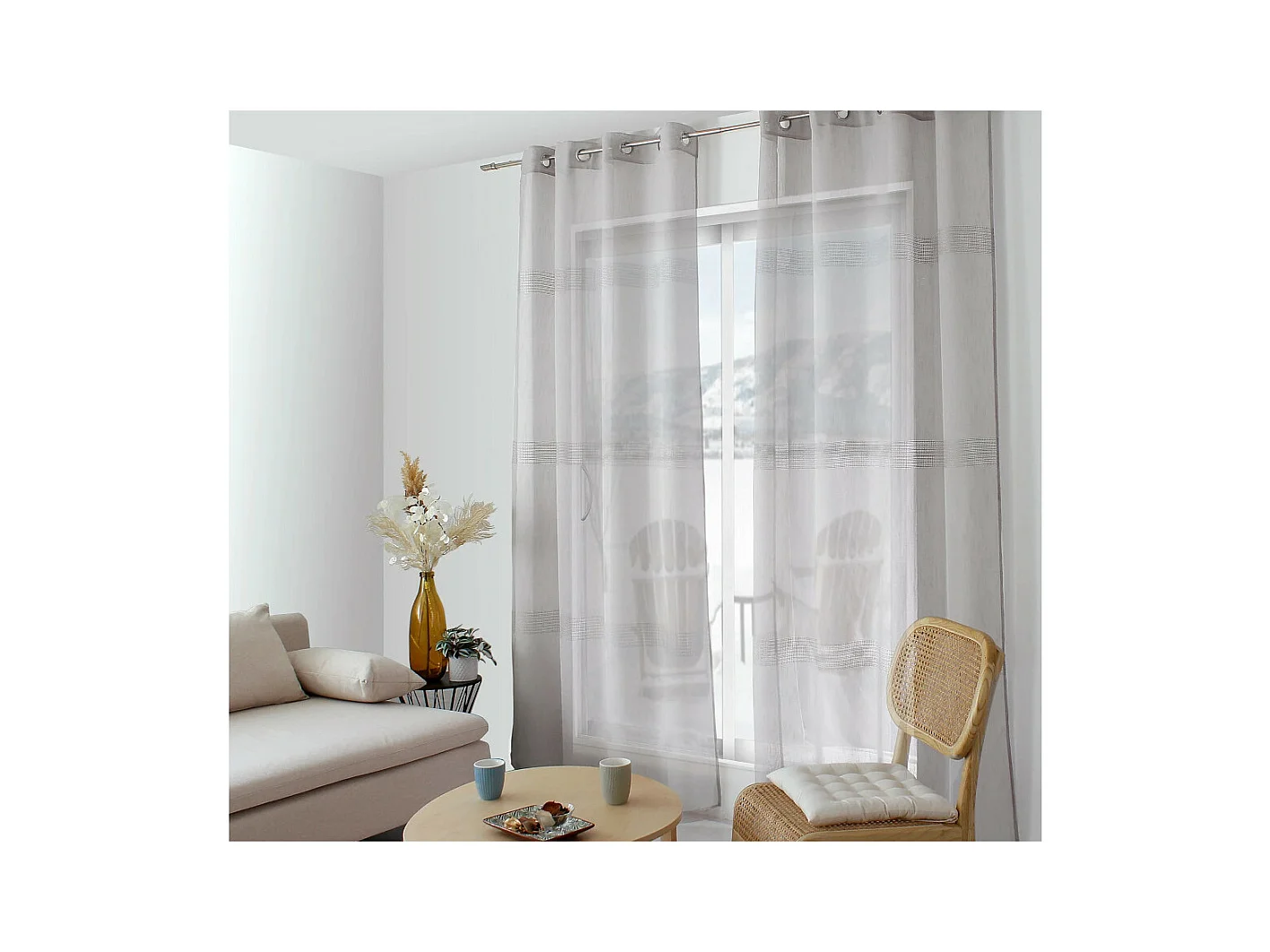 Voilage bande ajourée MIA 140 x240 cm  - Enjoy Home