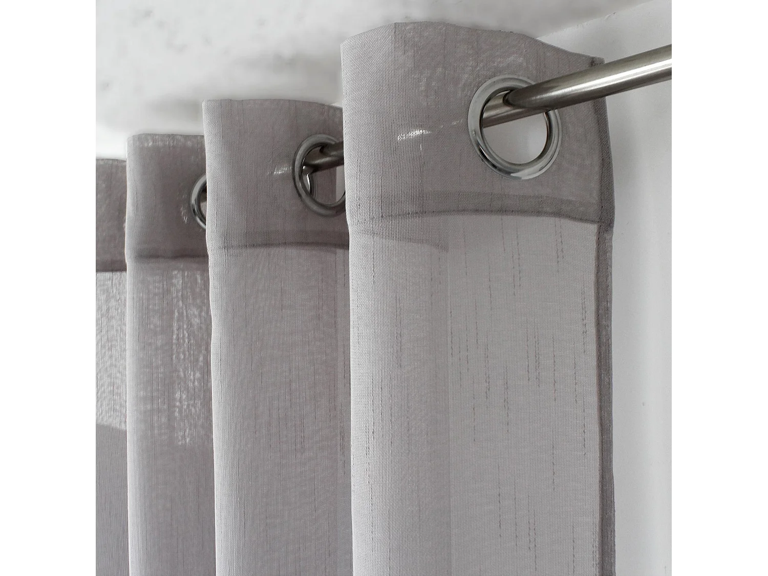 Visillo bohemio con bandas caladas