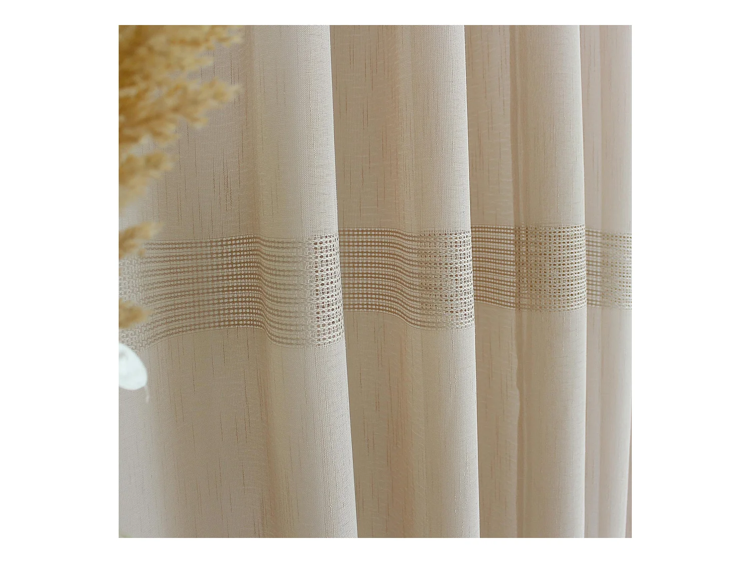 Rideau Voilage à Œillets "Mia" 140x240cm Lin