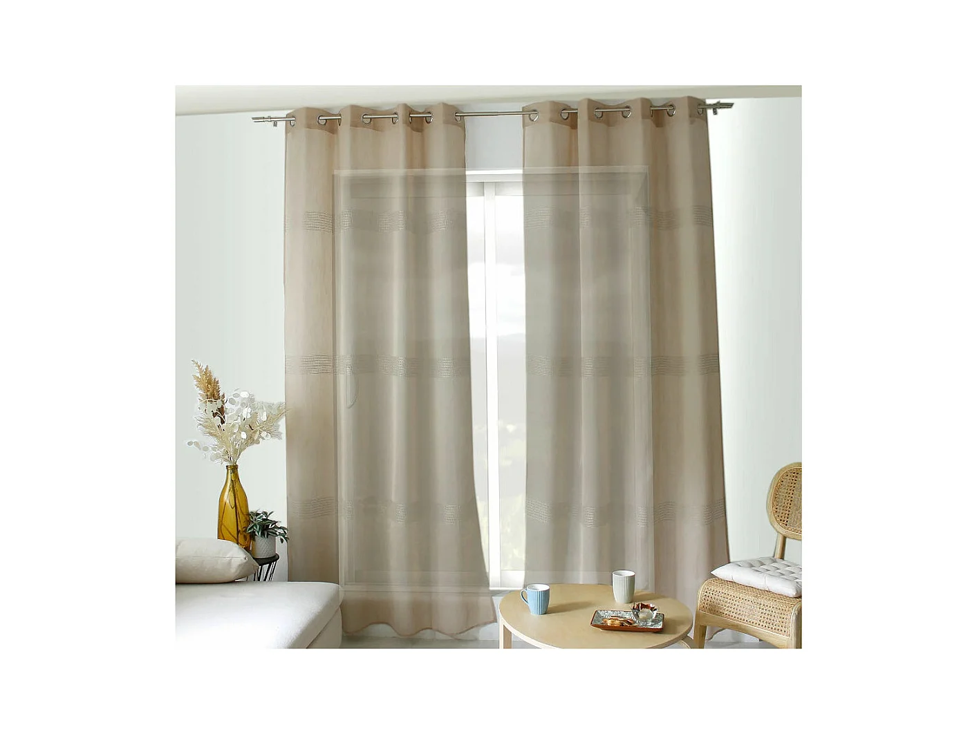 Voilage bande ajourée MIA 140 x240 cm  - Enjoy Home
