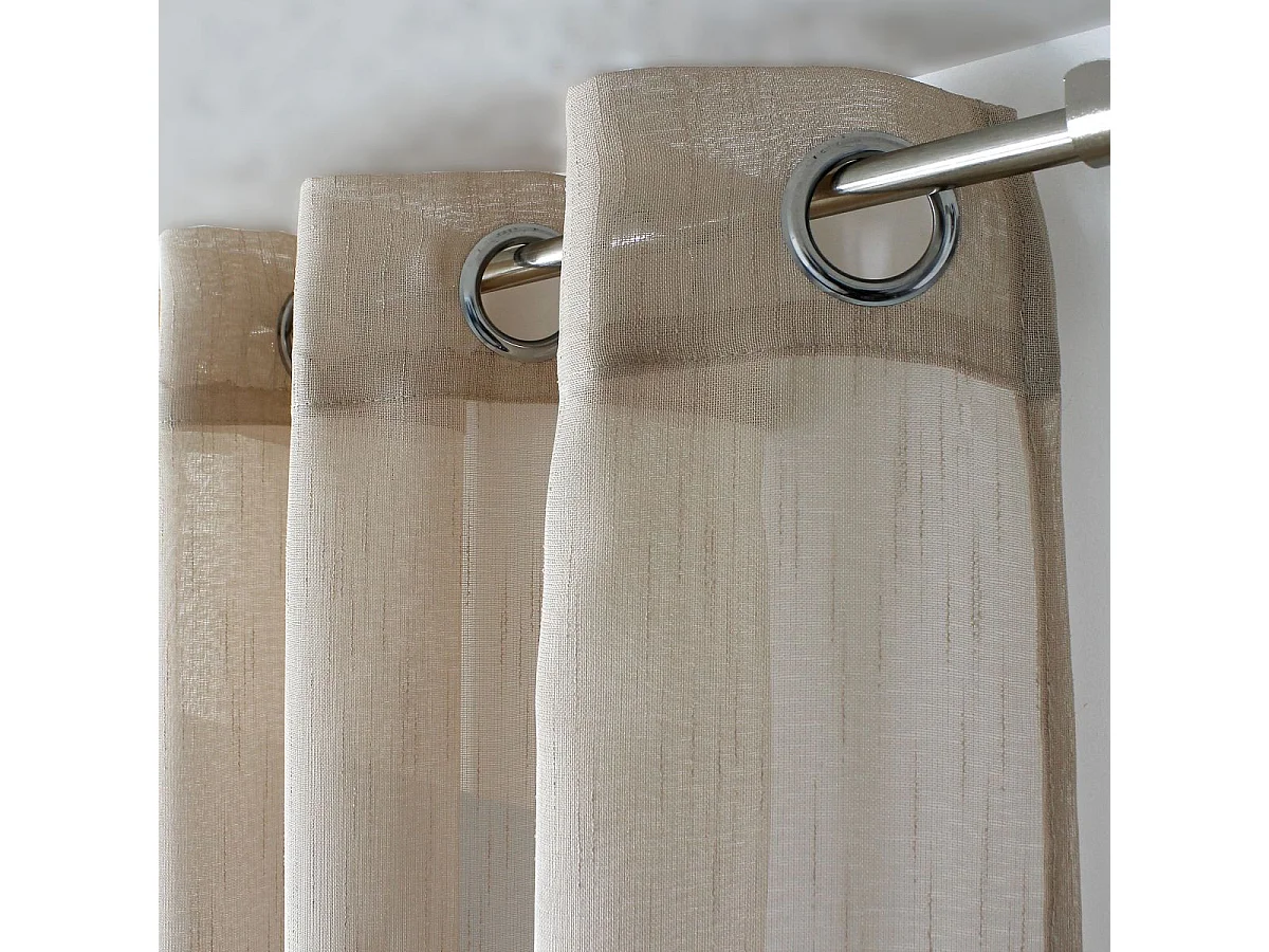 Rideau Voilage à Œillets "Mia" 140x240cm Lin
