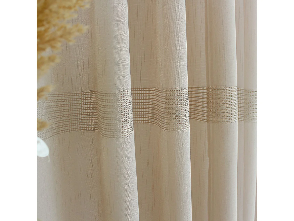 Rideau Voilage à Œillets "Mia" 140x240cm Lin
