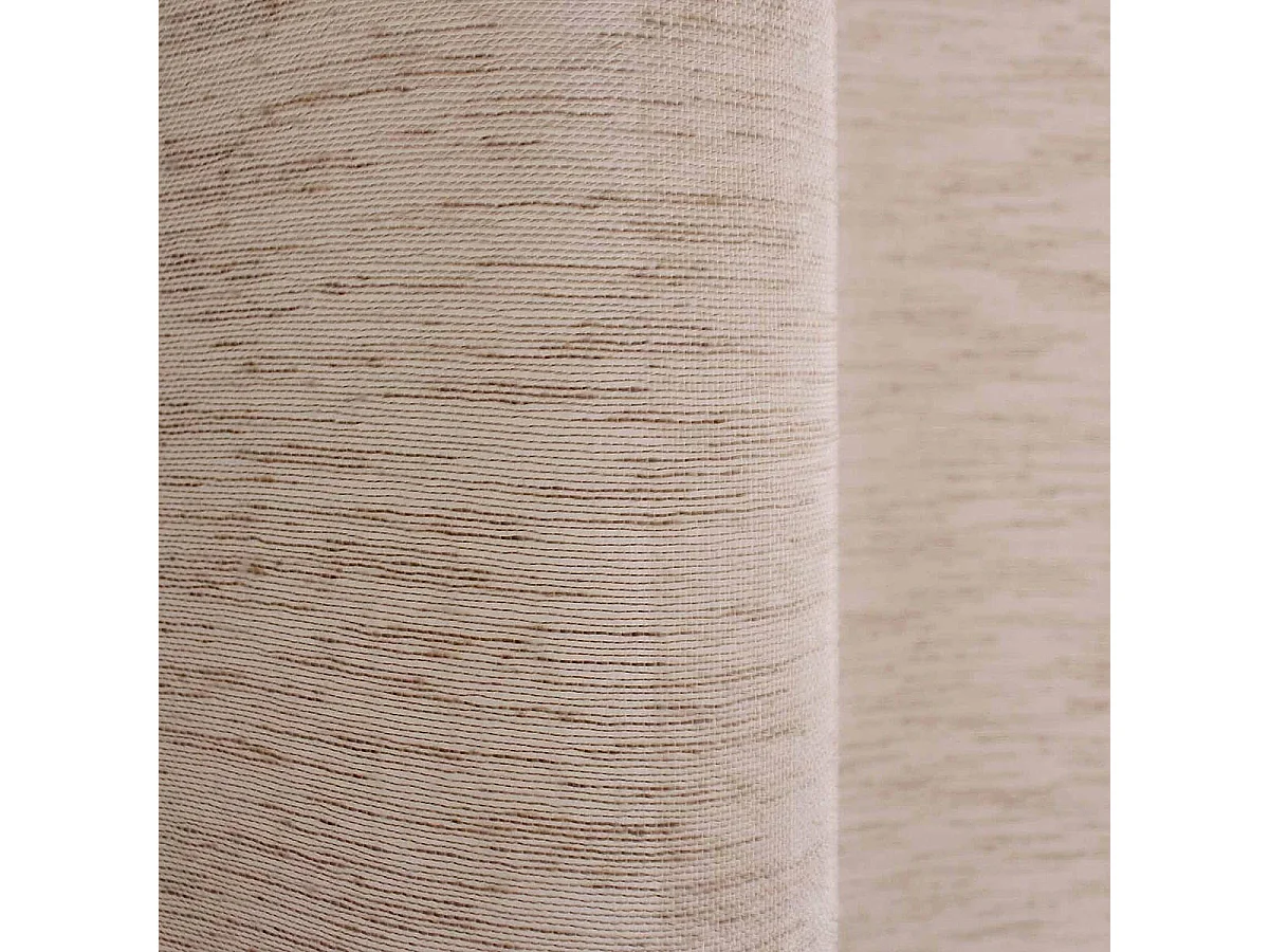 Rideau Voilage XXL Effet Lin "Maya" 300x240cm Naturel