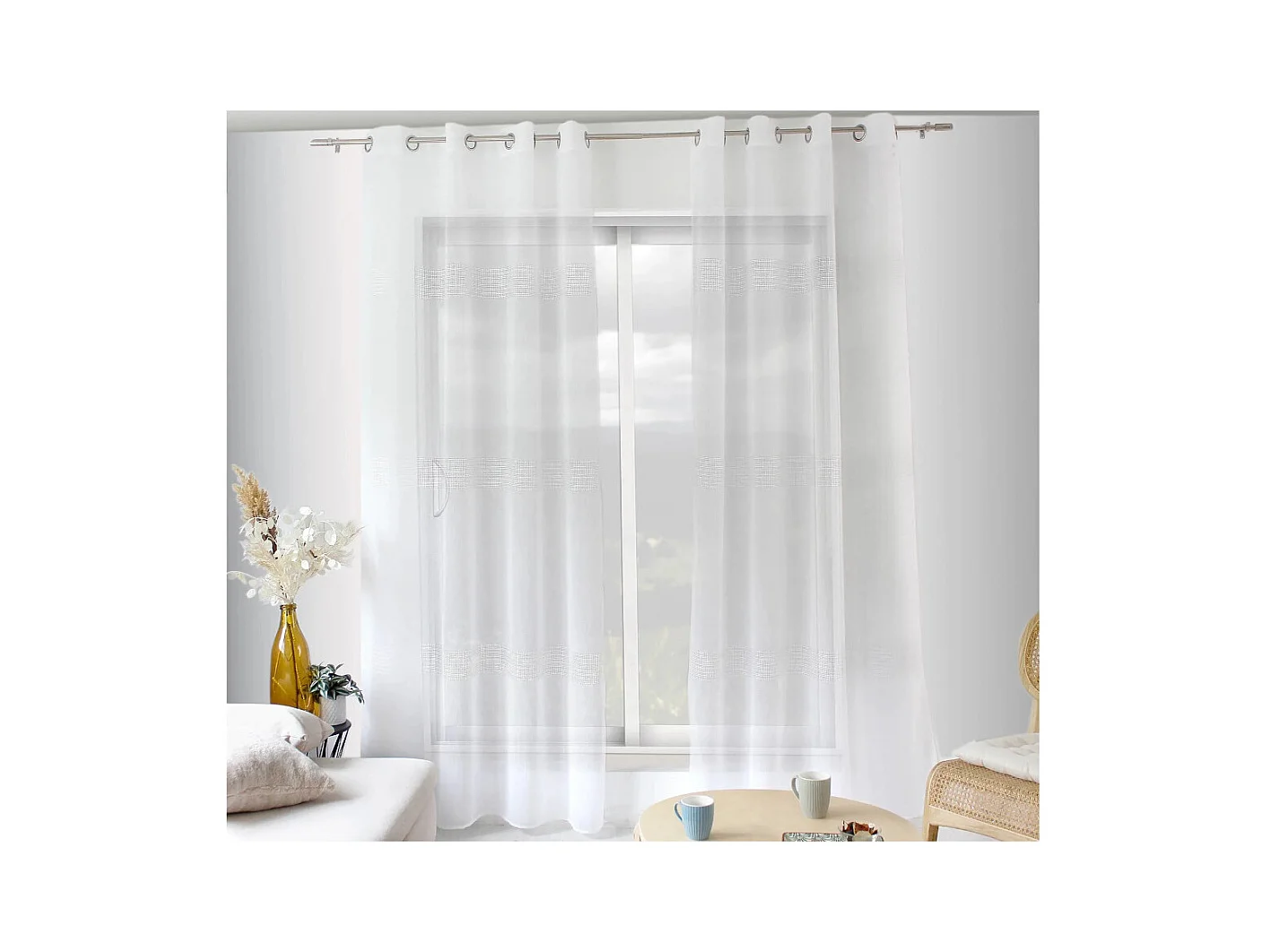 Voilage bande ajourée MIA 140 x240 cm  - Enjoy Home