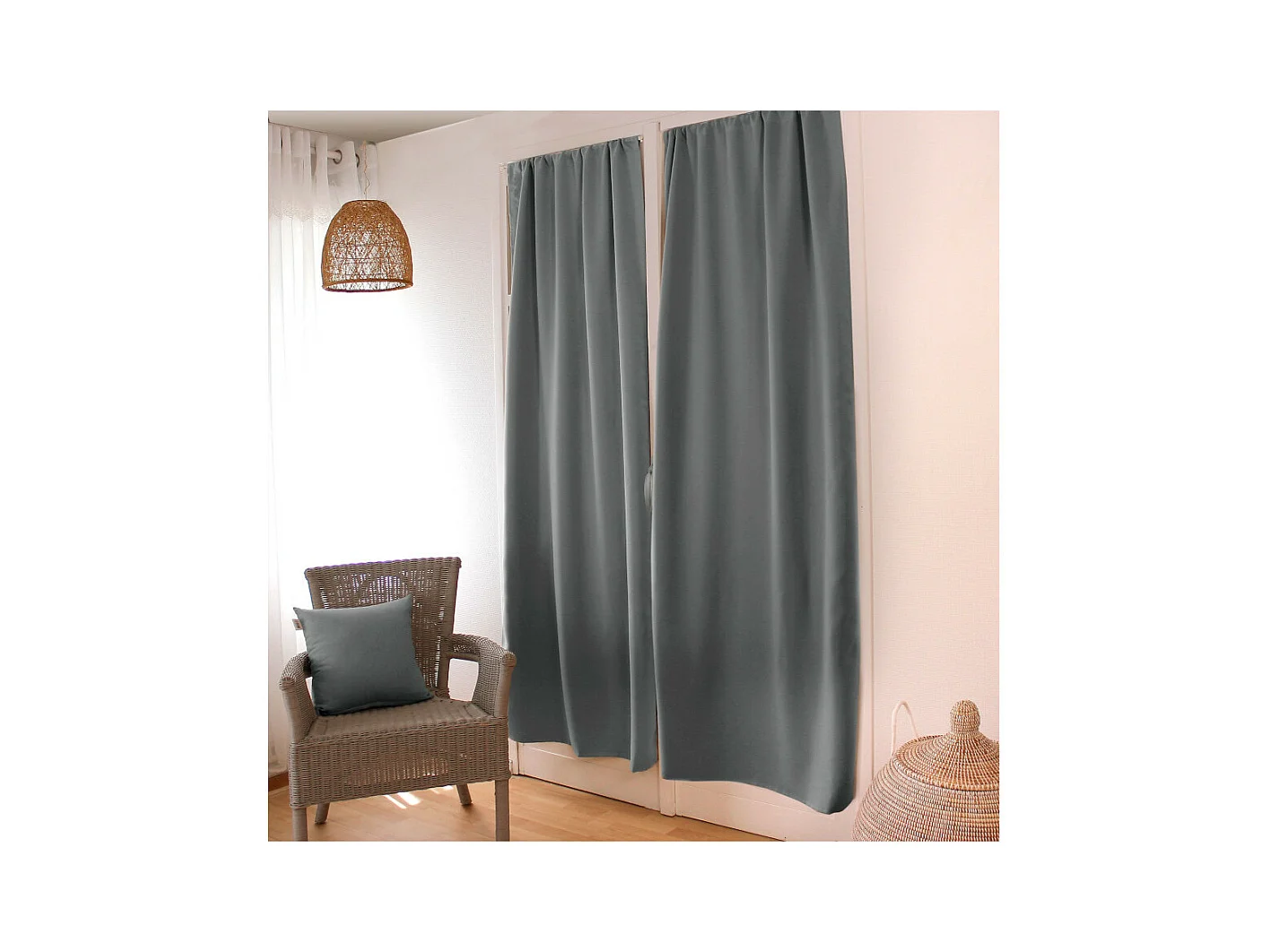 Rideau porte occultant BASIC 90 x 210 cm  - Enjoy Home