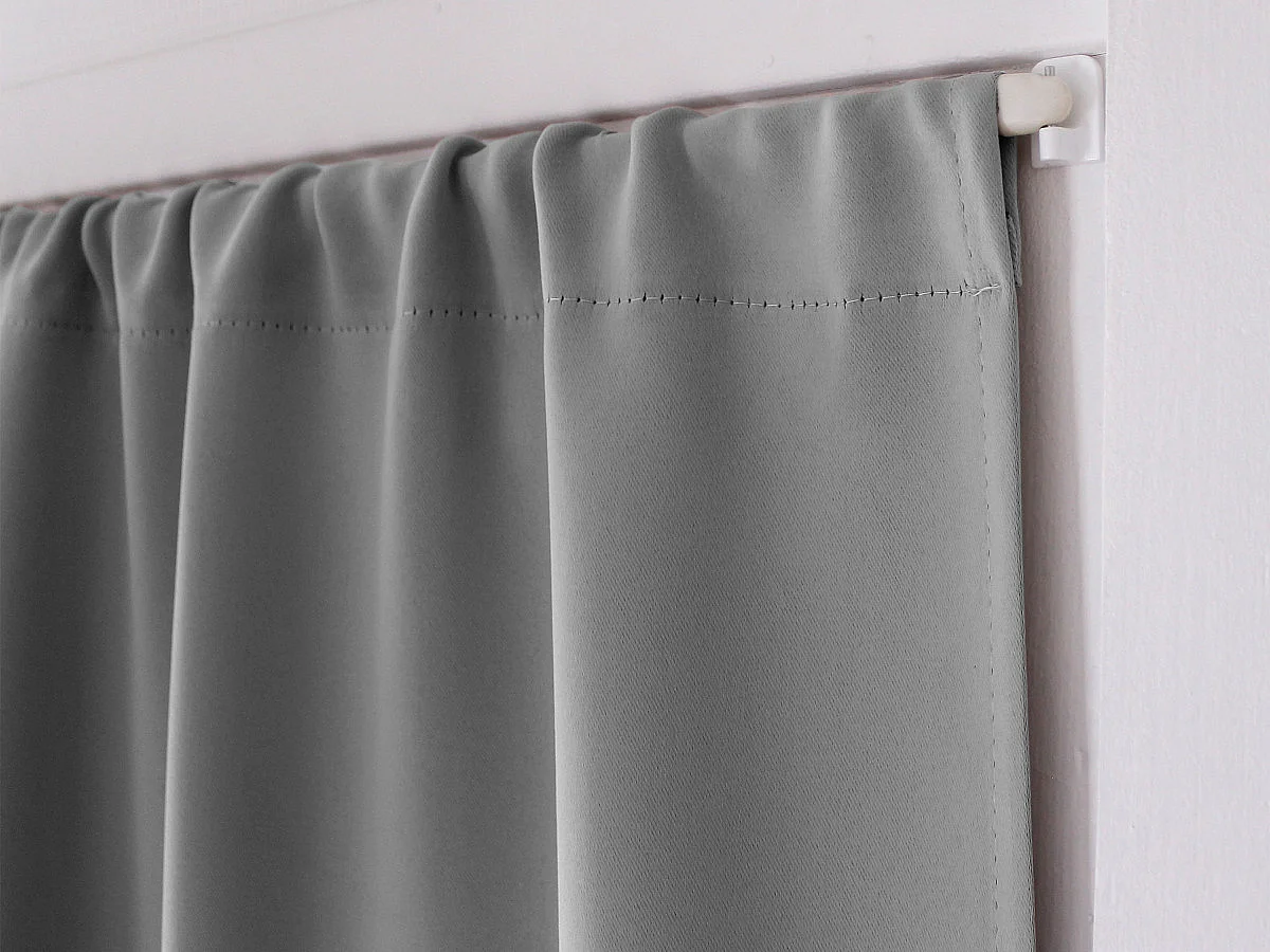 Rideau de Porte Occultant "Reglisse" 90x210cm Gris Clair