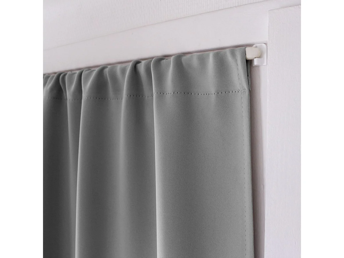 Rideau de Porte Occultant "Reglisse" 90x210cm Gris Clair