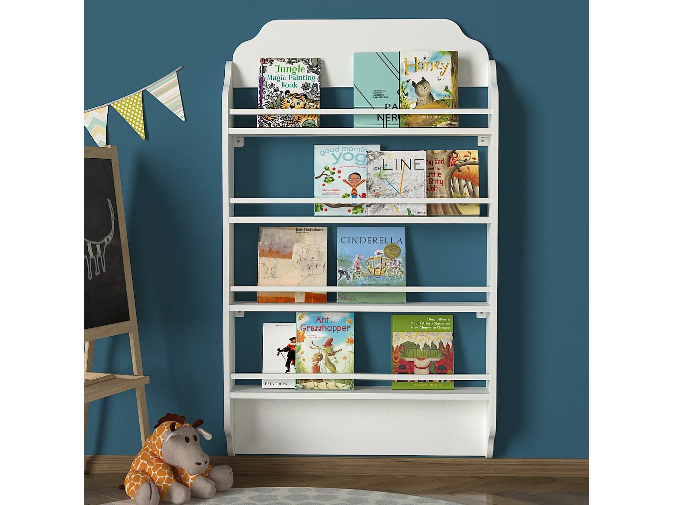 Bücherregal Montessori Weiß