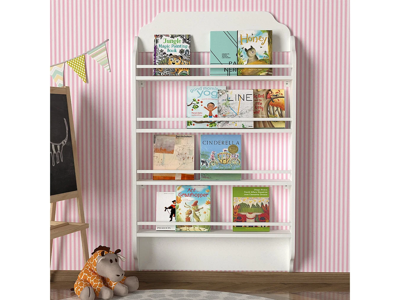 Bücherregal Montessori Weiß