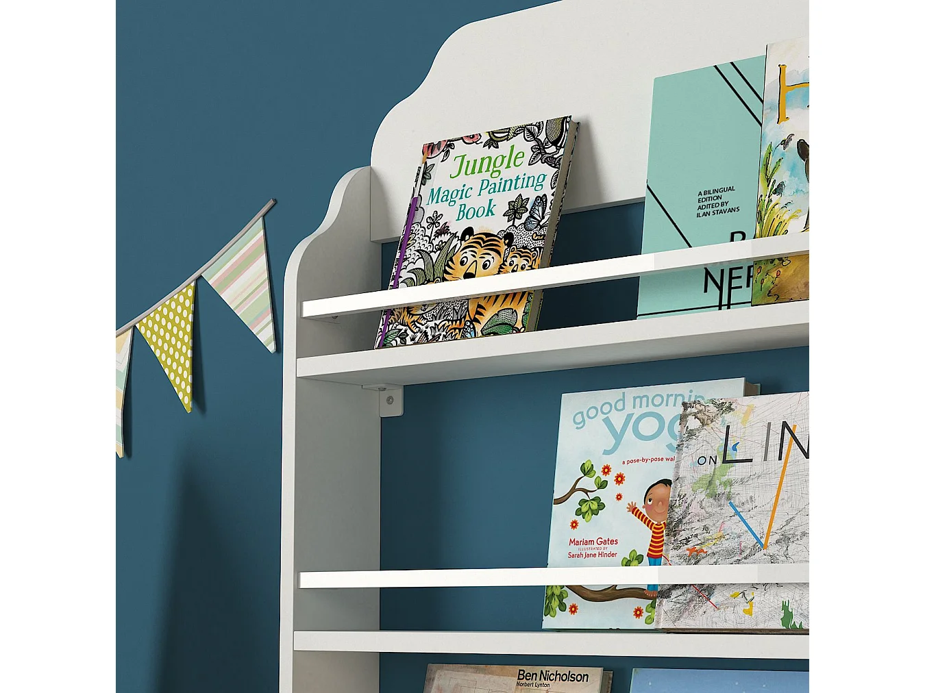 Bücherregal Montessori Weiß