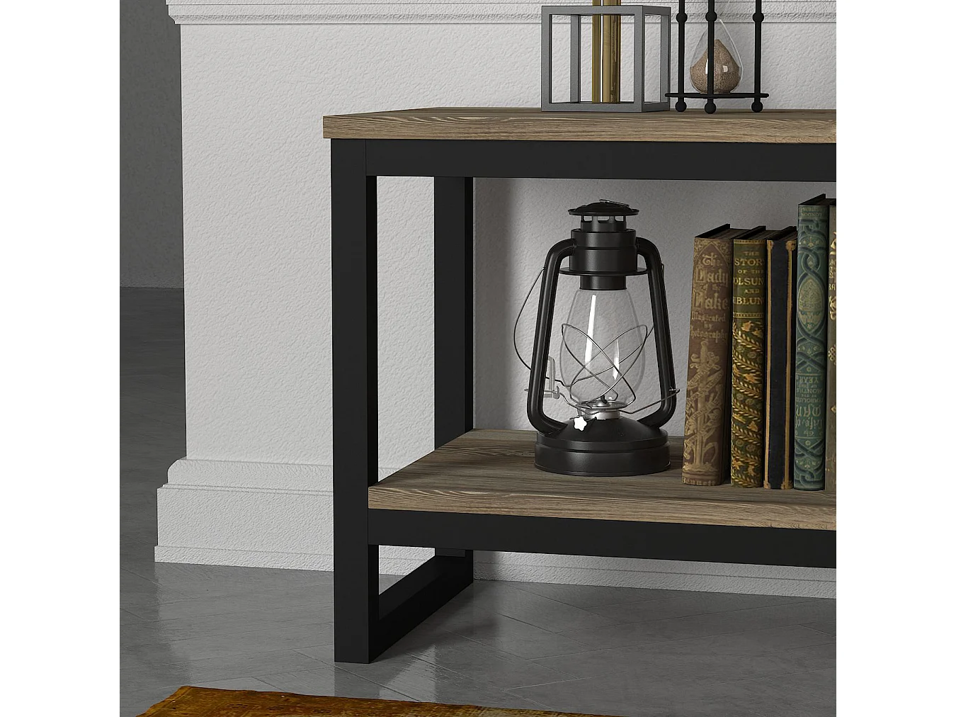 TV Lowboard Wanna mit Metallfüße Eiche