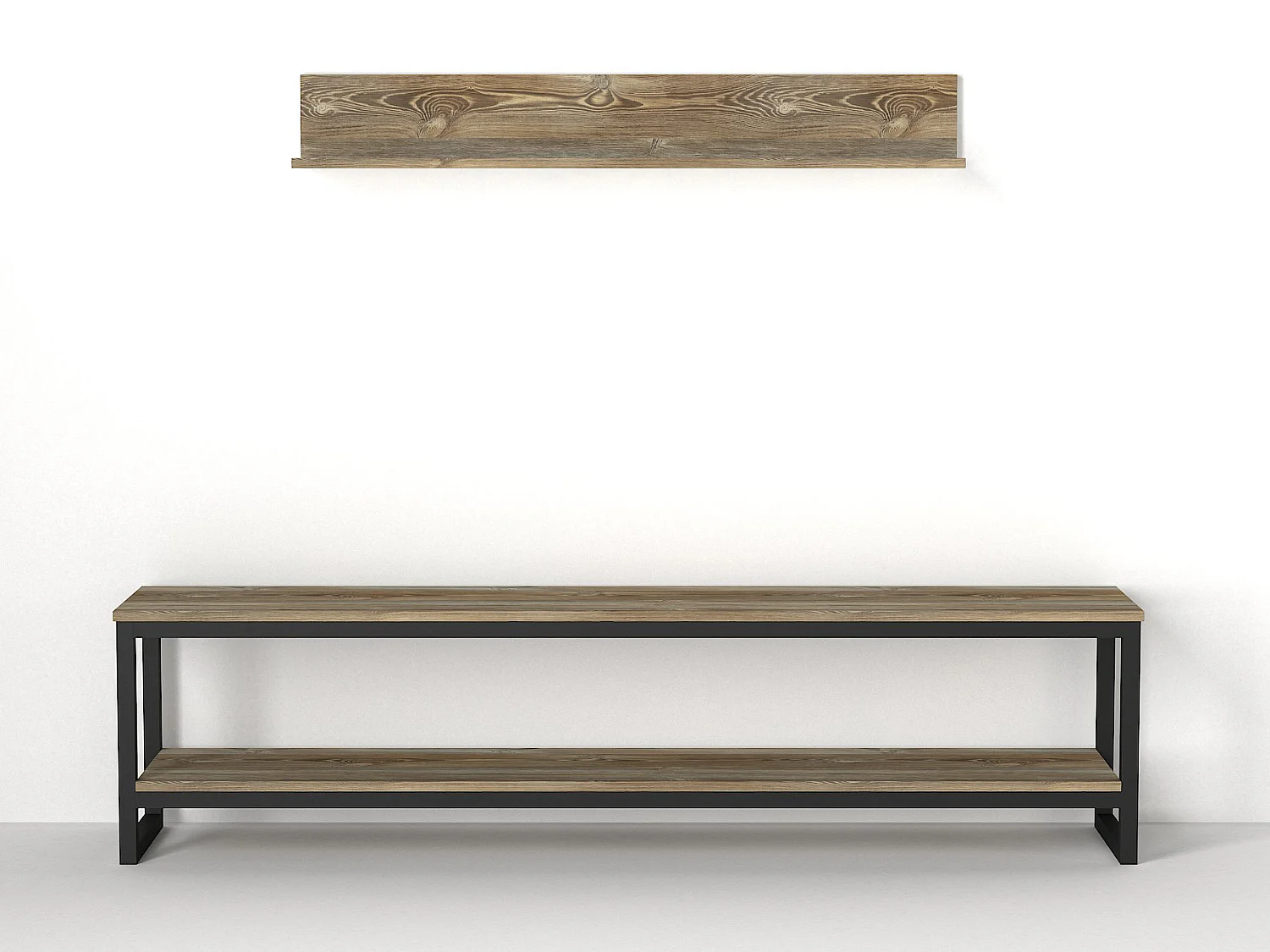 TV Lowboard Wanna mit Metallfüße Eiche