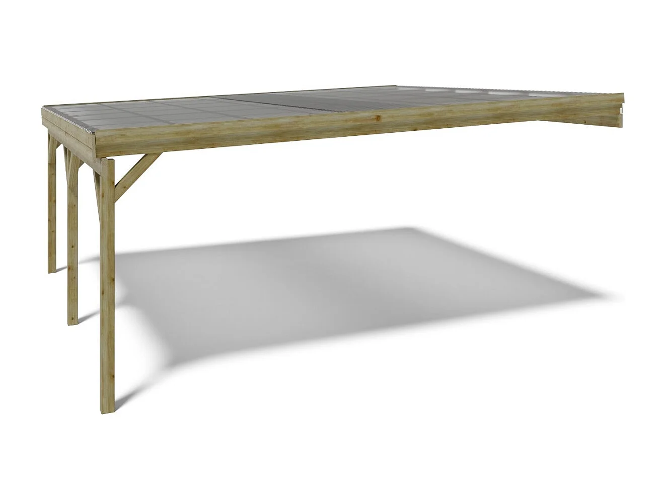 Carport, abri de voiture  5.8x5.06 m - 29 m2 - couverture PVC  - CAR23PVCTR - ALTANKA