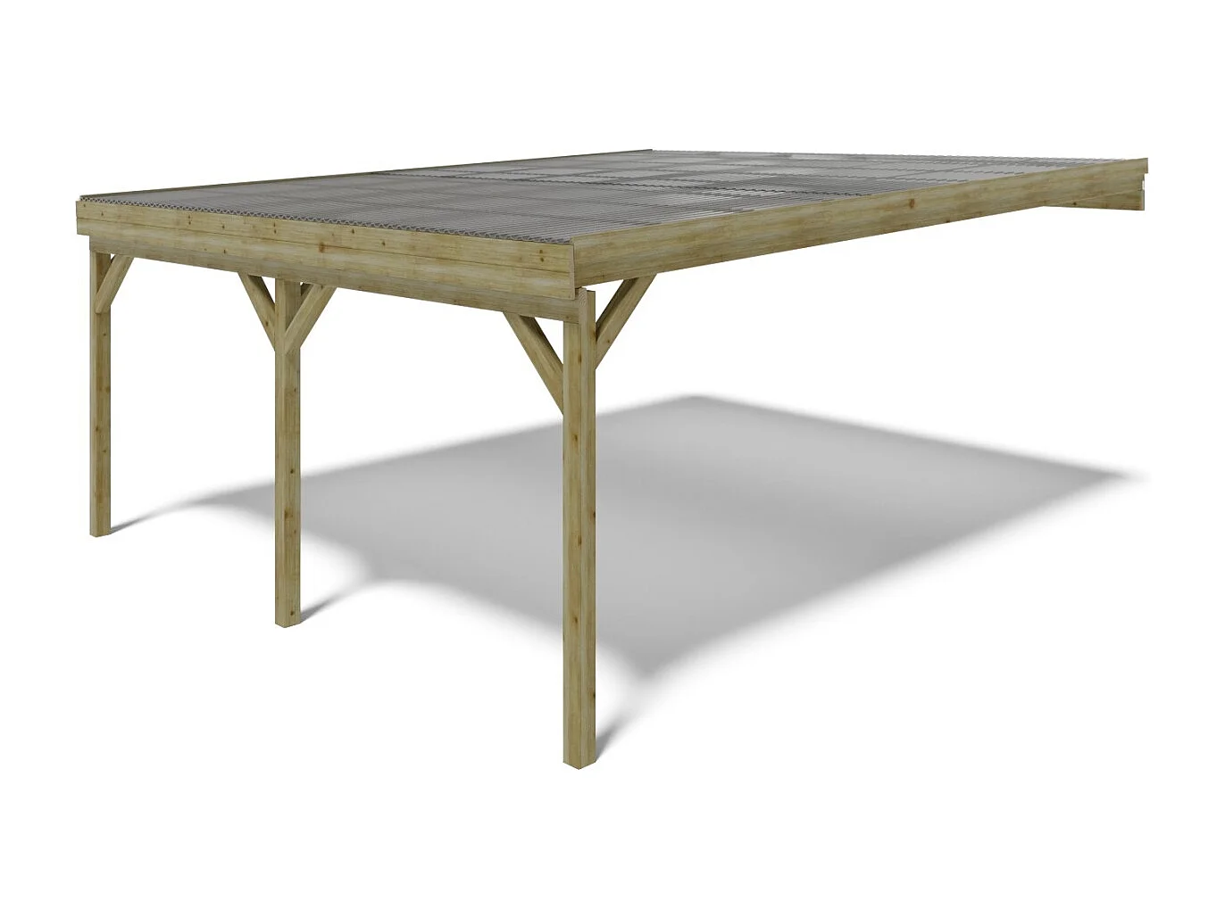 Carport, abri de voiture  5.8x5.06 m - 29 m2 - couverture PVC  - CAR23PVCTR - ALTANKA