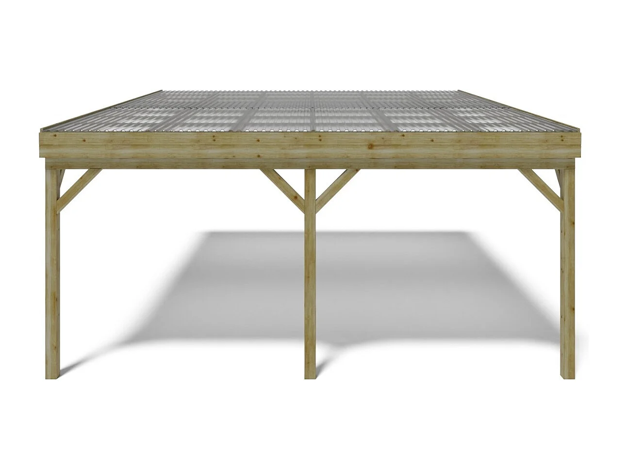 Carport, abri de voiture  5.8x5.06 m - 29 m2 - couverture PVC  - CAR23PVCTR - ALTANKA