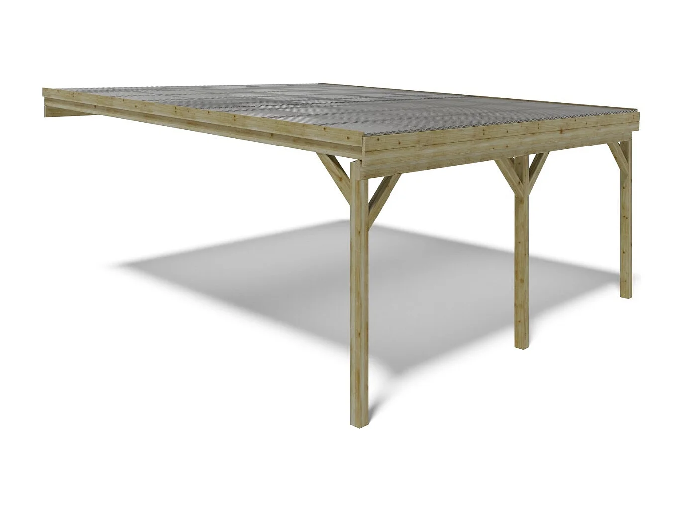 Carport, abri de voiture  5.8x5.06 m - 29 m2 - couverture PVC  - CAR23PVCTR - ALTANKA