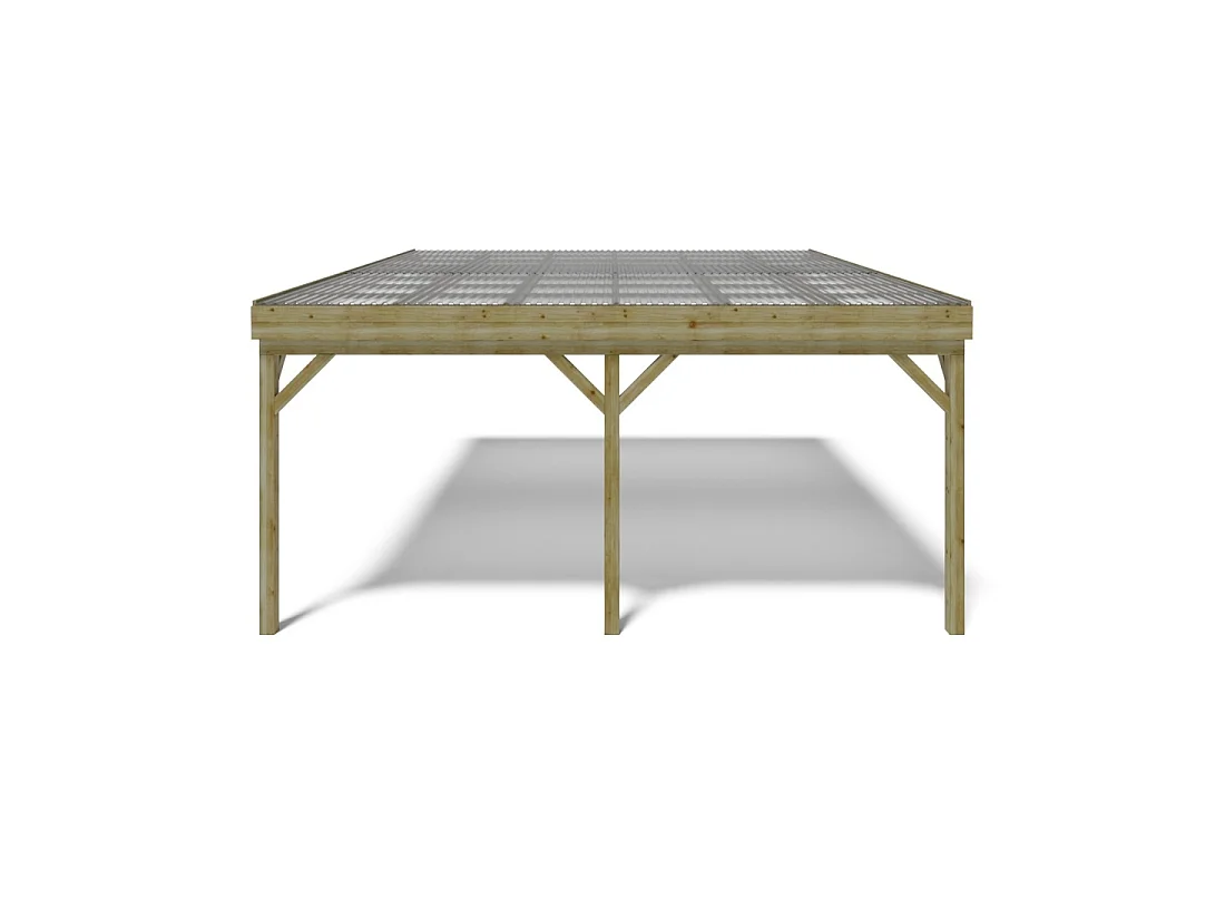 Carport, abri de voiture  5.8x5.06 m - 29 m2 - couverture PVC  - CAR23PVCTR - ALTANKA