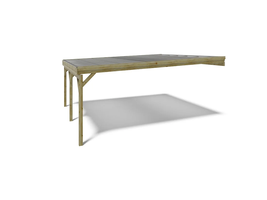 Carport, abri de voiture  5.8x5.06 m - 29 m2 - couverture PVC  - CAR23PVCTR - ALTANKA