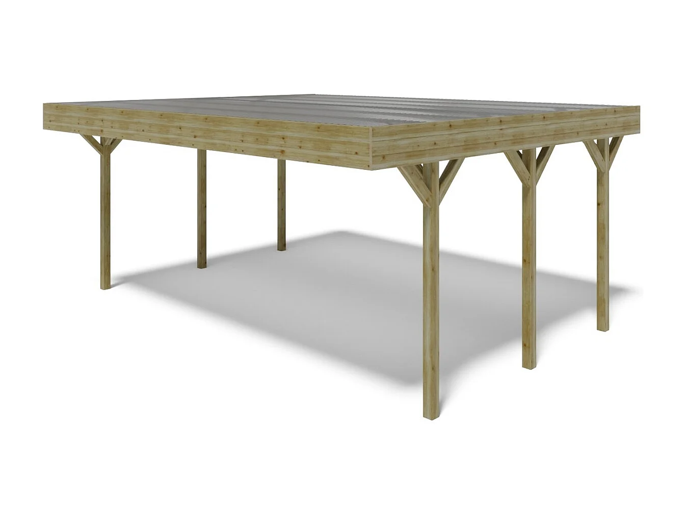 Carport, abri de voiture  6.06x5.03 m - 30 m2 - couverture PVC  - CAR5PVCTR - ALTANKA