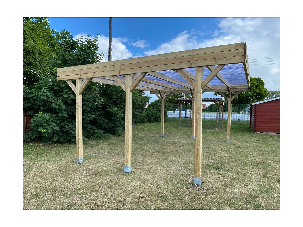 Carport, abri de voiture  6.06x5.03 m - 30 m2 - couverture PVC  - CAR5PVCTR - ALTANKA