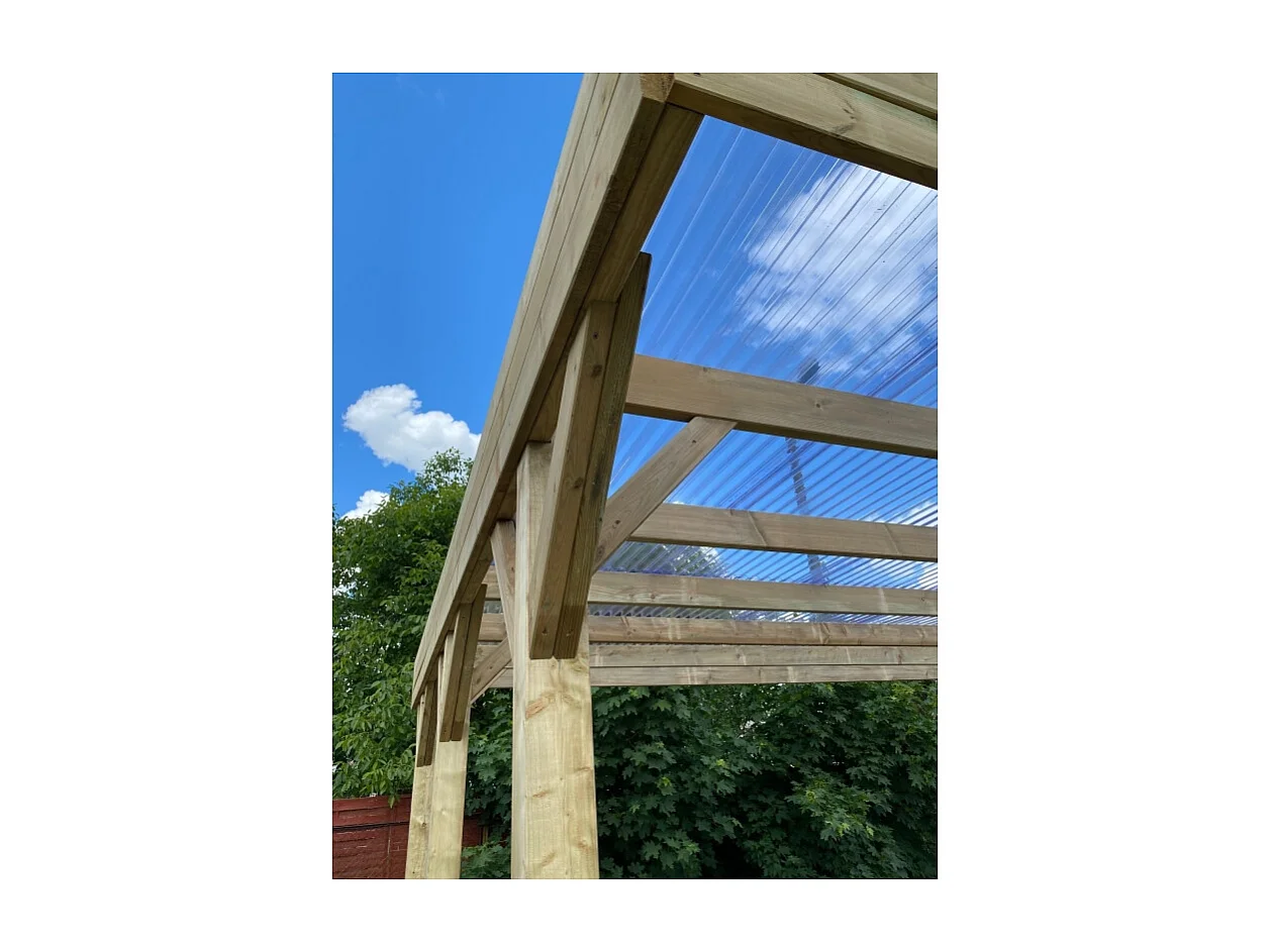 Carport, abri de voiture  6.06x5.03 m - 30 m2 - couverture PVC  - CAR5PVCTR - ALTANKA