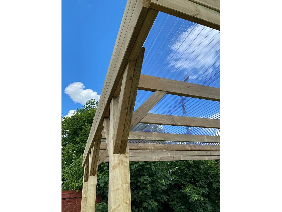 Carport, abri de voiture  6.06x5.03 m - 30 m2 - couverture PVC  - CAR5PVCTR - ALTANKA