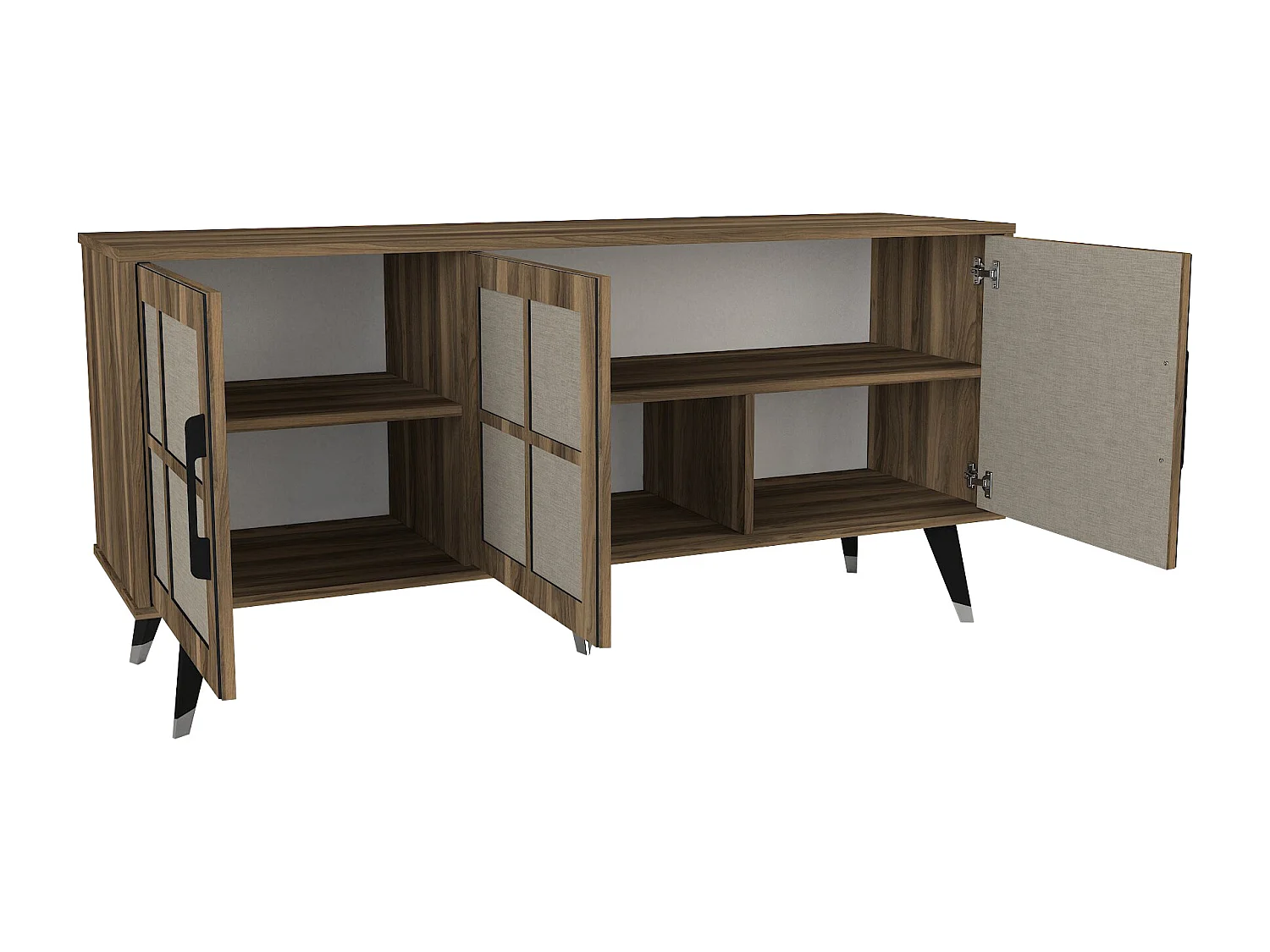 Sideboard Logan Walnuss Grau