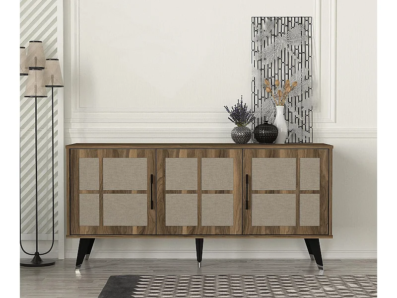 Sideboard Logan Walnuss Grau
