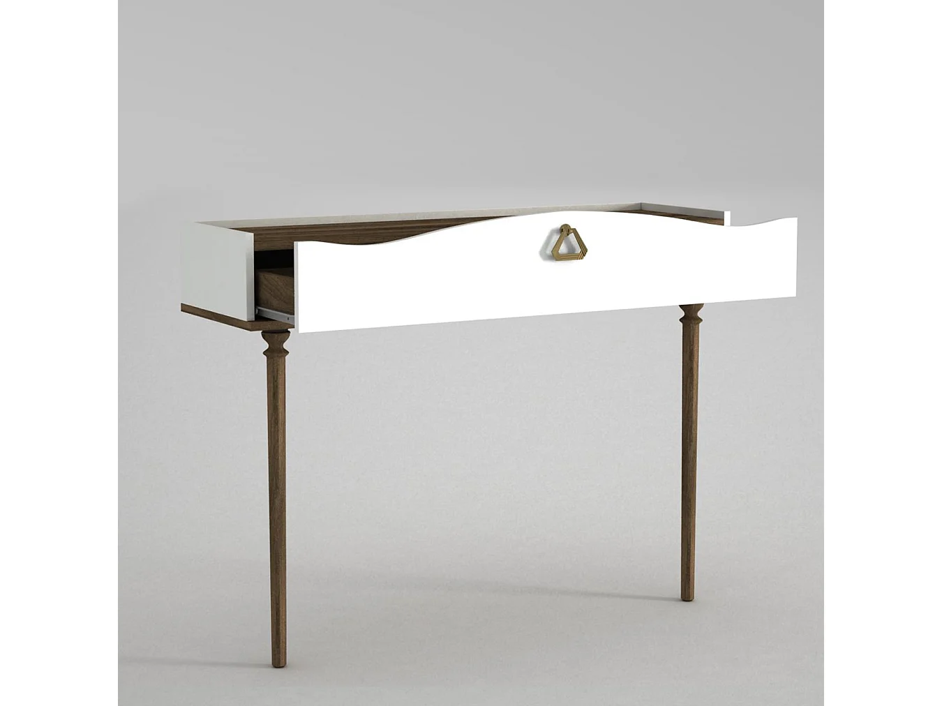 Konsolentisch Melinda Weiß Walnuss