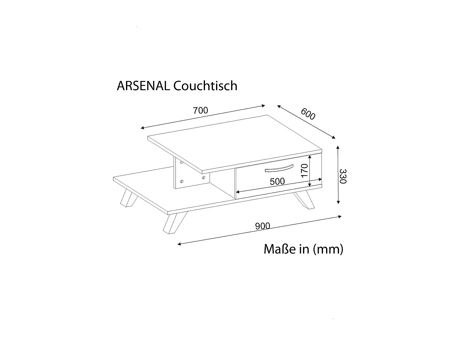 Couchtisch Arsenal Weiß Cordoba
