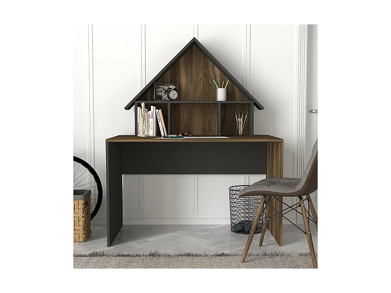 Schreibtisch Denver Walnuss Anthrazit