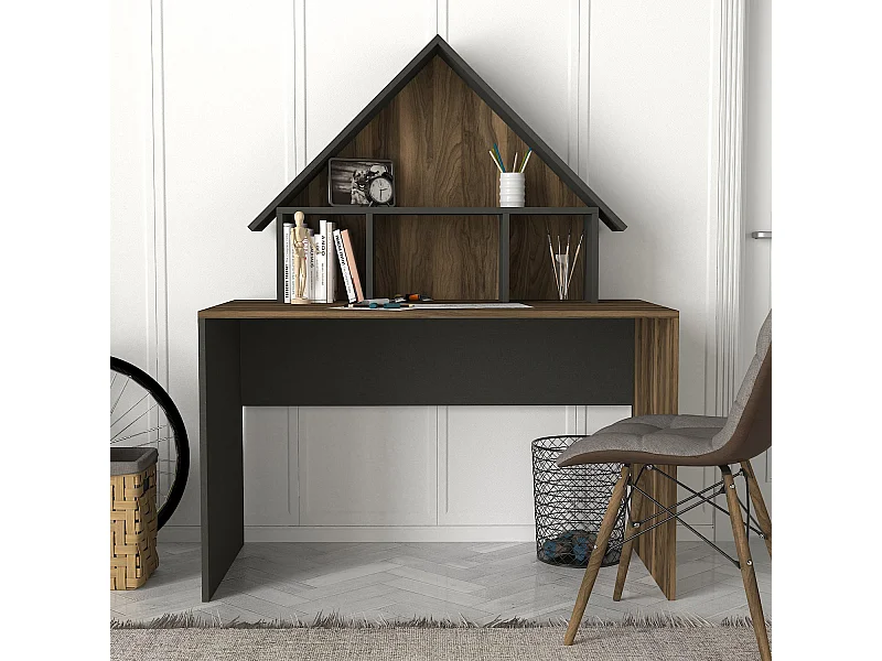 Schreibtisch Denver Walnuss Anthrazit