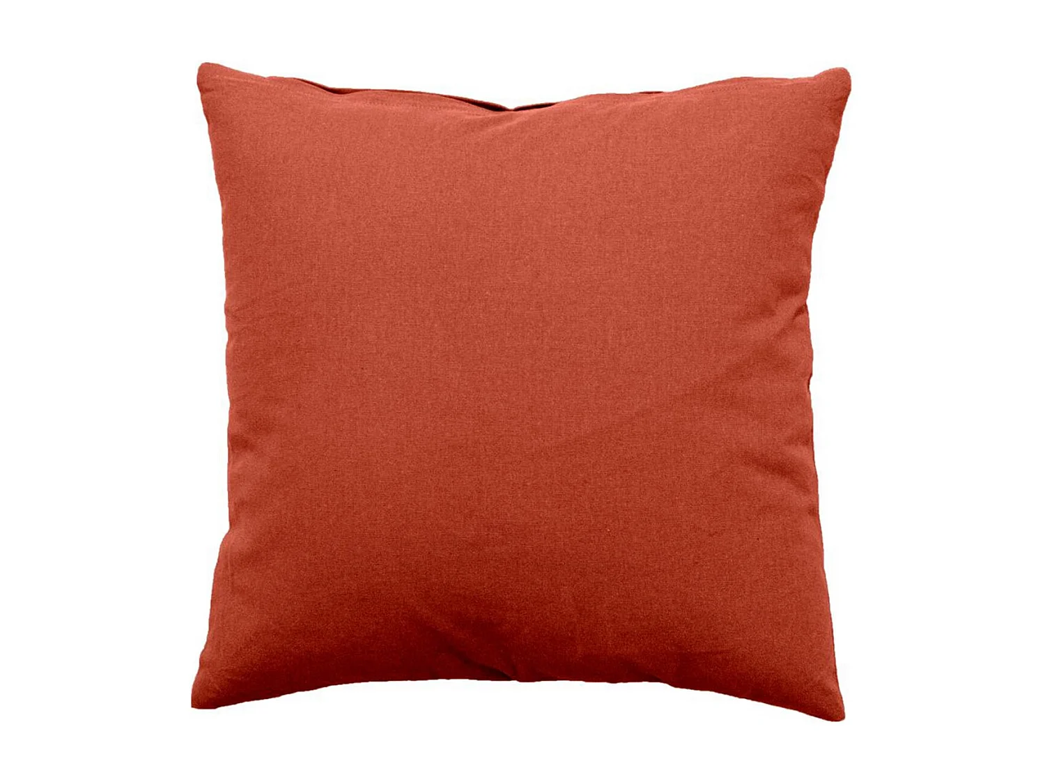 Coussin Déco Uni Déhoussable "Panama" 40x40cm Terracotta