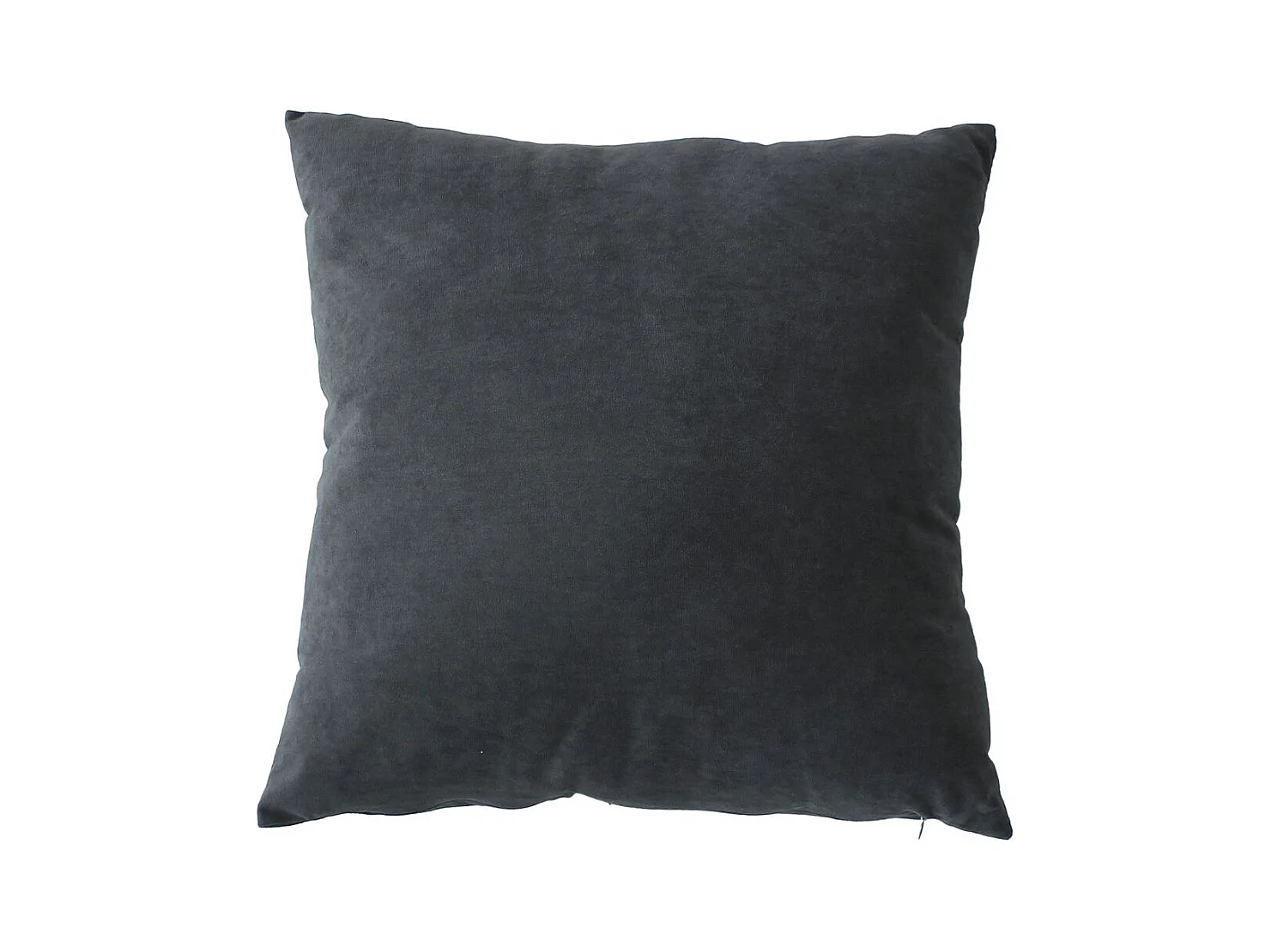 Coussin Déco en Velours "Câlin" 40x40cm Gris Foncé